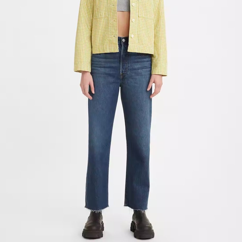 NWT Levi's Ribcage Straight Ankle Crop Jeans Size 29 x 27 - Picture 5 of 13